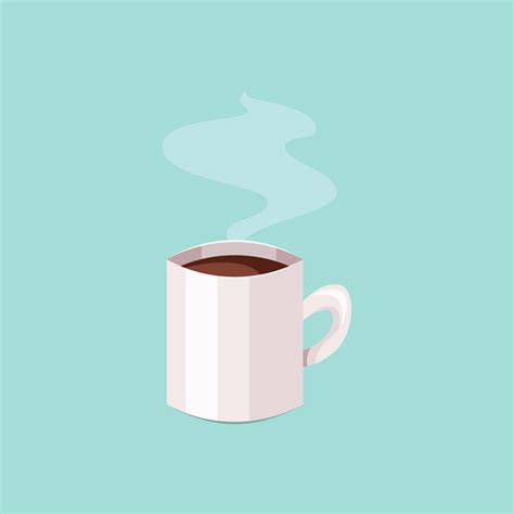 A Cup Of Hot Coffee Vector Hot And Fresh Black Coffee Vector