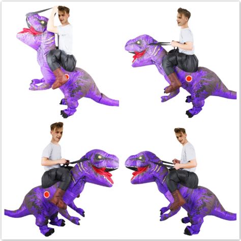 T Inflatable Dinosaur REX Ride On Costume Blowup Cosplay Dress Fancy