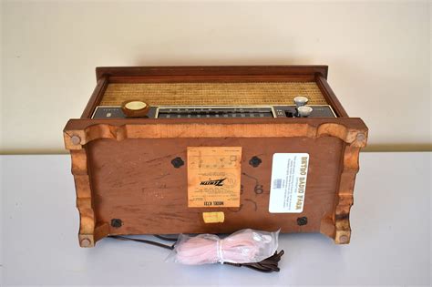 Honey Maple Wood Mid Century 1959 Zenith Model K731 Am Fm Vacuum Tube