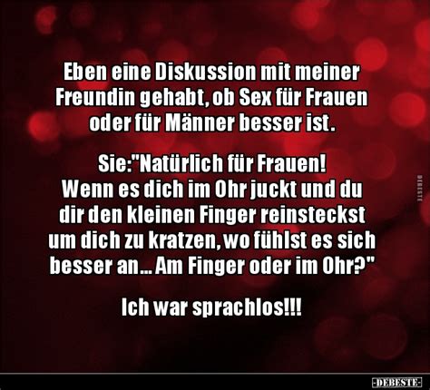 Eben Eine Diskussion Mit Meiner Freundin Gehabt Ob Sex F R Frauen Oder F R Debeste De