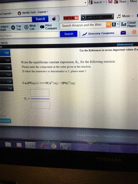 Solved Write the equilibrium constant expression, Kc, for | Chegg.com 