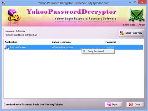 Yahoo Password Decryptor Portable 4 0 Download Review Screenshots