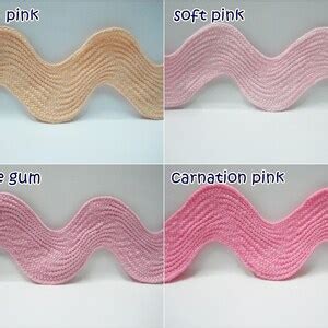 Yards Pink Jumbo Rick Rack Trim Pink Rick Rack Jumbo Ric Etsy