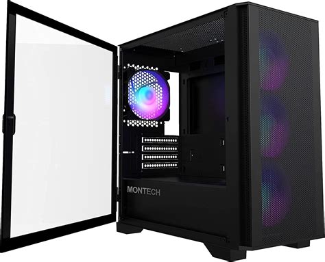 Buy Montech Air 100 Argb Micro Atx Tower With Four Argb Fans Pre Installed Ultra Minimalist