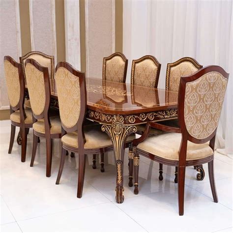 Luxury Dining Chair Table Set Chinioti Furniture Rose Wood Furniture