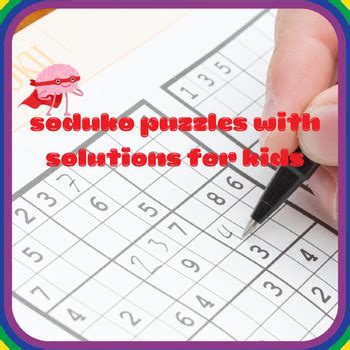 20 Soduko 4*4 Puzzles with solutions for kids by Elhadj Oumaya | TPT