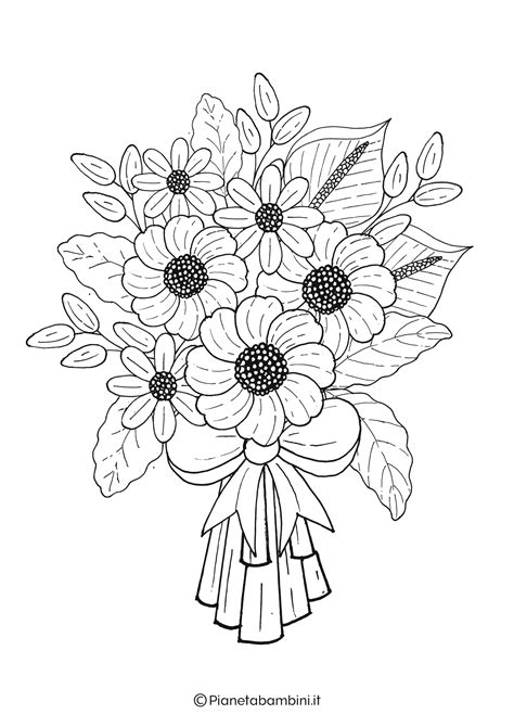 Disegno Mazzo Di Fiori Per Bambini Disegni Di Fiori D