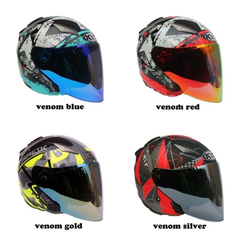 Jual Cod Kaca Rachet Flat Visor Iridium Kyt Venom Open Galaxy Djmaru