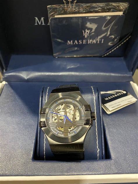 Maserati Potenza Automatic Black Dial Black Strap R Men S