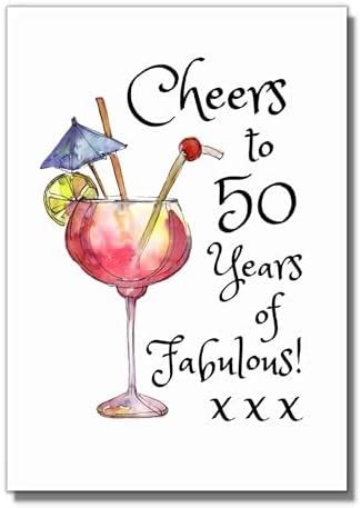 Cheers To Years Of Fabulous Fun Th Birthday Card For Women