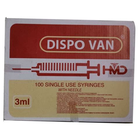 Stainless Steel Ml Dispo Van Single Use Syringe For Hospital