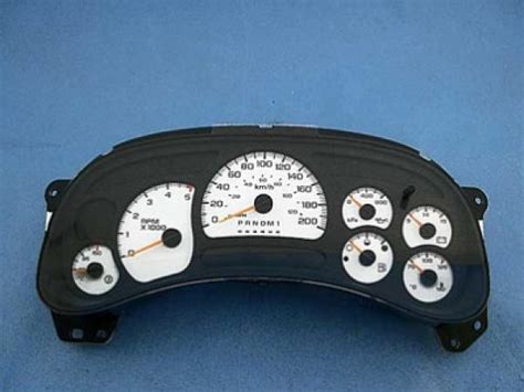 2006 2007 Silverado DURAMAX METRIC Dash Cluster White Face Gauges 06 07