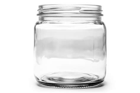 Premium Photo Empty Glass Jar Isolated On A White Background With