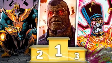 10 Versions Of Thanos By Power Level Ranked Youtube