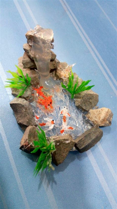 Hot Glue Waterfall Fairy Garden Crafts Fairy Garden Diy Fairy Garden