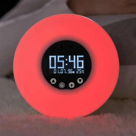 7colors Wake Up Light Digital Sunrise Alarm Clock Wall Clock Wall Sticker Preciserclock Co Ltd