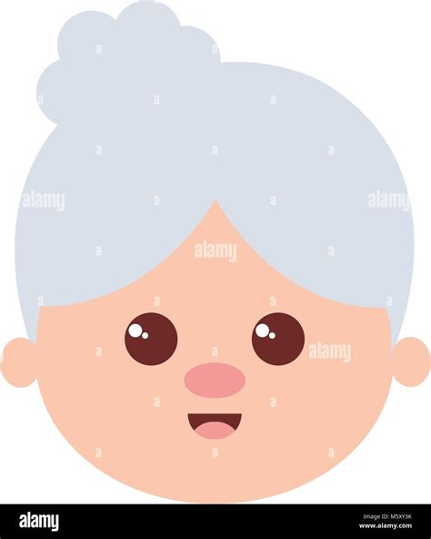 Cute Grandmother Head Avatar Character Stock Vector Image And Art Alamy