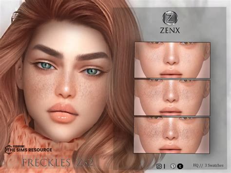 The Sims Resource Zenx Freckles Z Hq