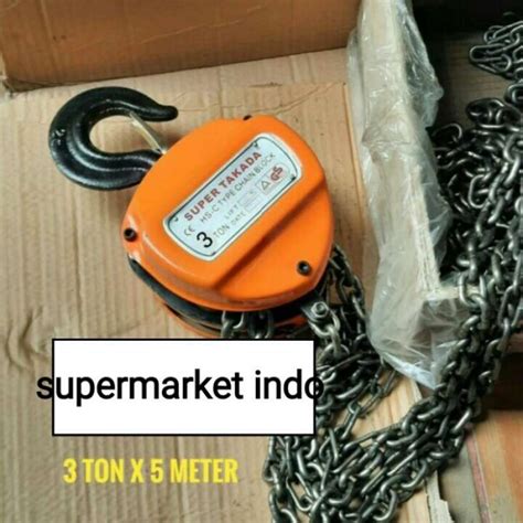 Promo Takel Ton X Meter Super Takada Chain Block T X M Diskon