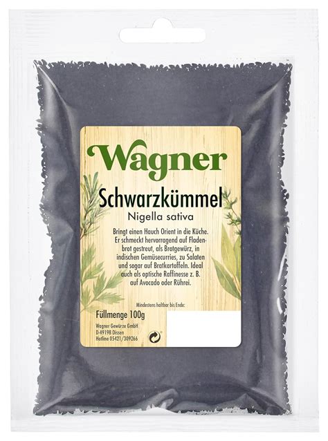 Wagner Gewürze Schwarzkümmel Samen aromatisches Gewürz für Brot