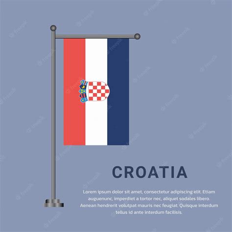 Premium Vector Illustration Of Croatia Flag Template