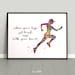 Female Runner Watercolor Print Runner Woman Girl When Your Etsy