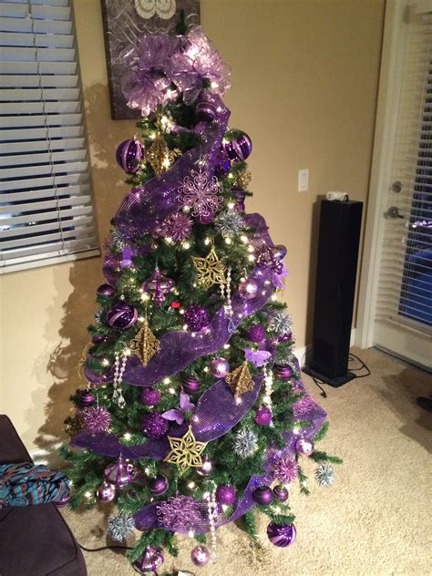 Purple And Gold Christmas Tree