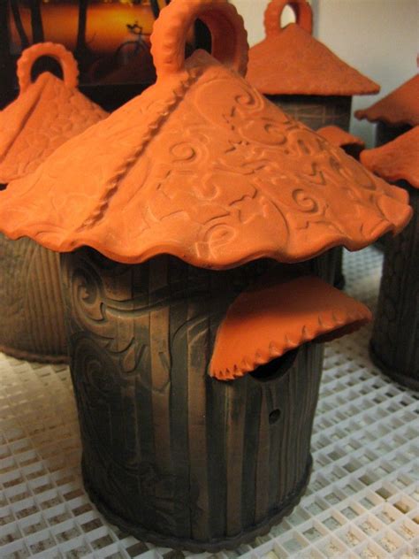 Terra Cotta Birdhouse By Gary Jackson Ceramic Birdhouse Clay Bird