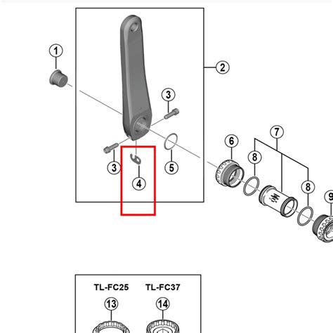 Shimano Hollowtech Ii Goupille De P Dalier Gauche Pour Vtt Et P Dalier