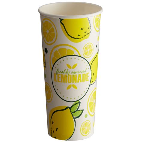 Carnival King 32 Oz Poly Paper Lemonade Cup 500case