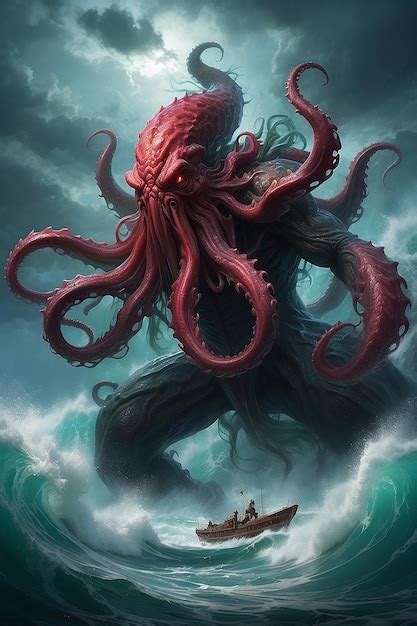 Premium Photo Cthulhu Lookalike Tentacled Creature Cosmic Horror