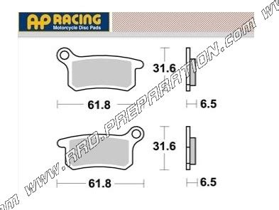 Plaquettes De Frein Ap Racing Avant Pour Husqvarna Cr Pro Ktm Sx