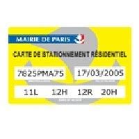 Carte De Stationnement Résidentiel Carte