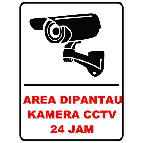 Jual Stiker Area Dipantau Cctv Ukuran X Cm Shopee Indonesia