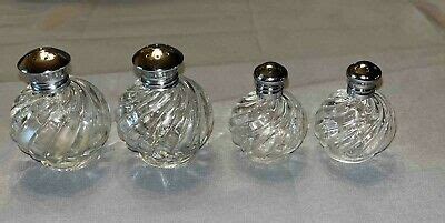 James Bregenzer Vintage 1950s Glass Salt Pepper Shakers Swirl