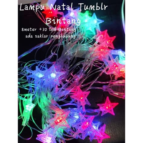 Jual Lampu Natal Bintang Lampu Led Natal Lampu Tumblr Bintang Natal