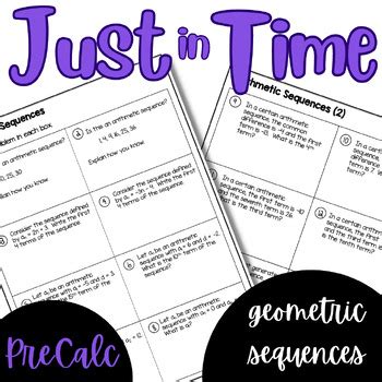 Precalculus Geometric Sequences Worksheet By Teaching High School Math