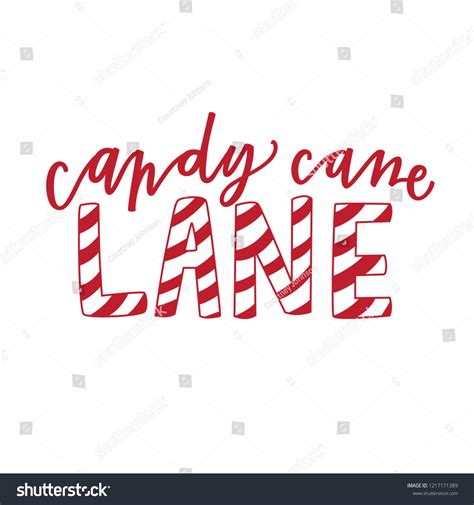 Candy Cane Lane Stock Vector (Royalty Free) 1217171389 | Shutterstock