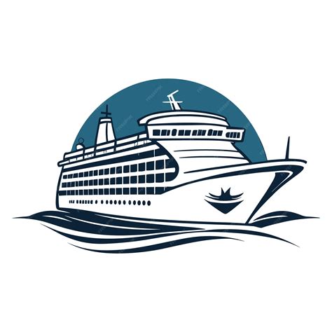 Premium Vector Cruise Ship Llogo Design Ocean Liner Icon Vector