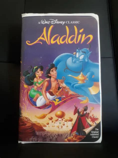 WALT DISNEY CLASSICS Aladdin Black Diamond VHS Tape Movie Vintage 5 52