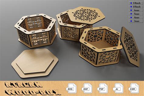 Decorative Wooden T Box Laser Cut Graphic By Atacanwoodbox