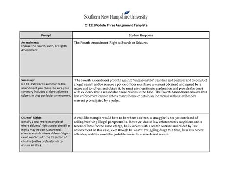 CJ 112 Module Three Assignment Be Sure Your Summary Includes All