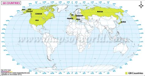 Map of G8 Countries | Map, Country maps, Country