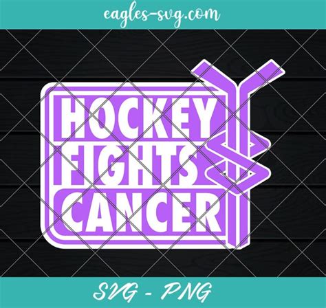 Hockey Fights Cancer Svg Hockey Breast Cancer Awareness Svg Png Cricut