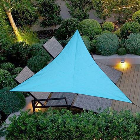 Clearance Eqwljwe Triangle Sun Shade Sail Canopy Permeable Shade Cloth 3x3x3m Uv Block Awning