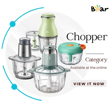 Bear Food Chopper 2 Speed Control Double Layer Blade High Power Motor