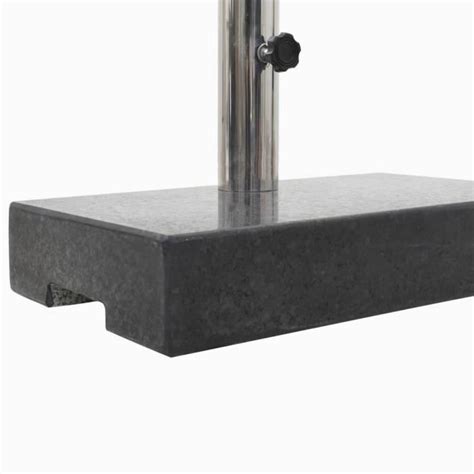 Zerodis Socle De Parasol Rectangulaire Granite 25 Kg Noir RE388