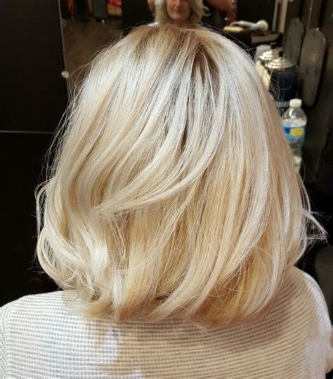 Icy Blonde Bob With Wave Icy Blonde Blonde Bobs Long Hair Styles