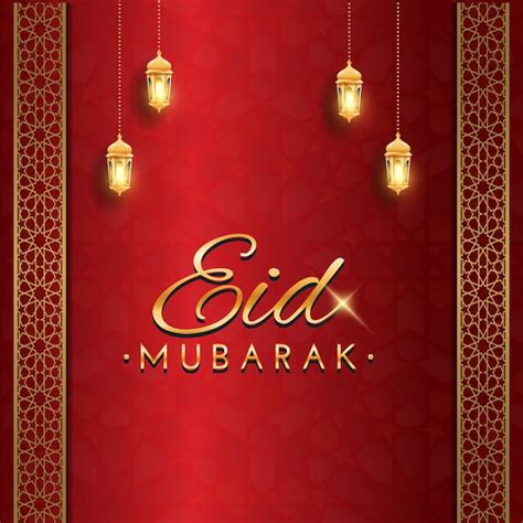 Premium Vector Eid Mubarak Background In Luxury Style Vector Illustration