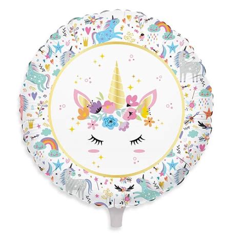 Palloncino Foil Tondo Unicorno